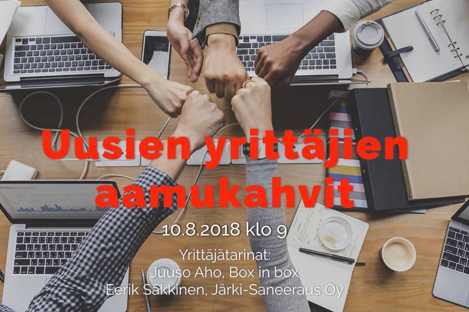 10.8.2018 – Uusien yrittäjien aamukahvit Hämeenlinnassa (Hml)