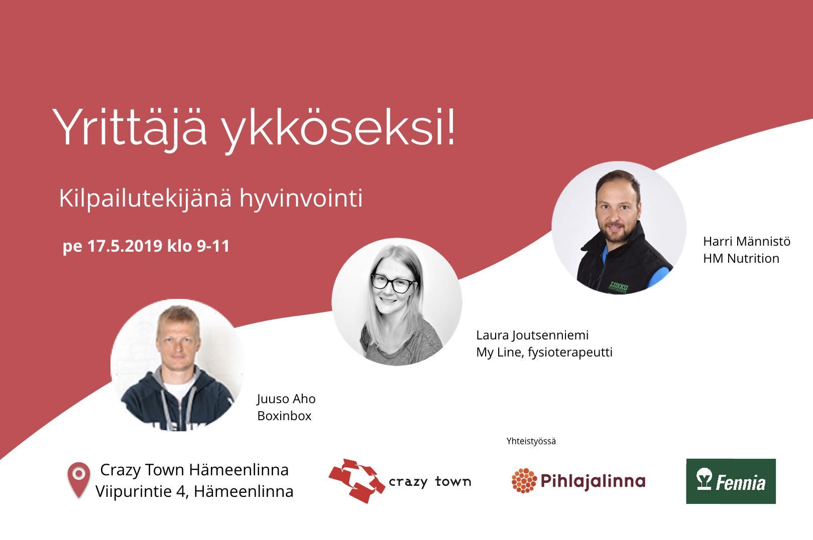 17.5.2019 – Yrittäjä ykköseksi -hyvinvointiaamu (Hml)