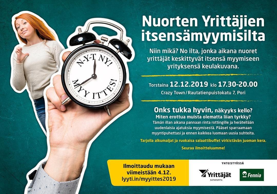 12.12.2019 – Nuorten Yrittäjien itsensämyymisilta (Pori)