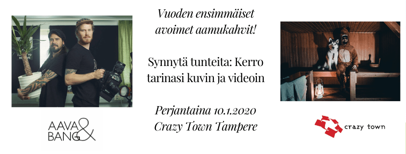 10.1.2020 (Tre) – Synnytä tunteita: kerro tarinasi kuvin ja videoin