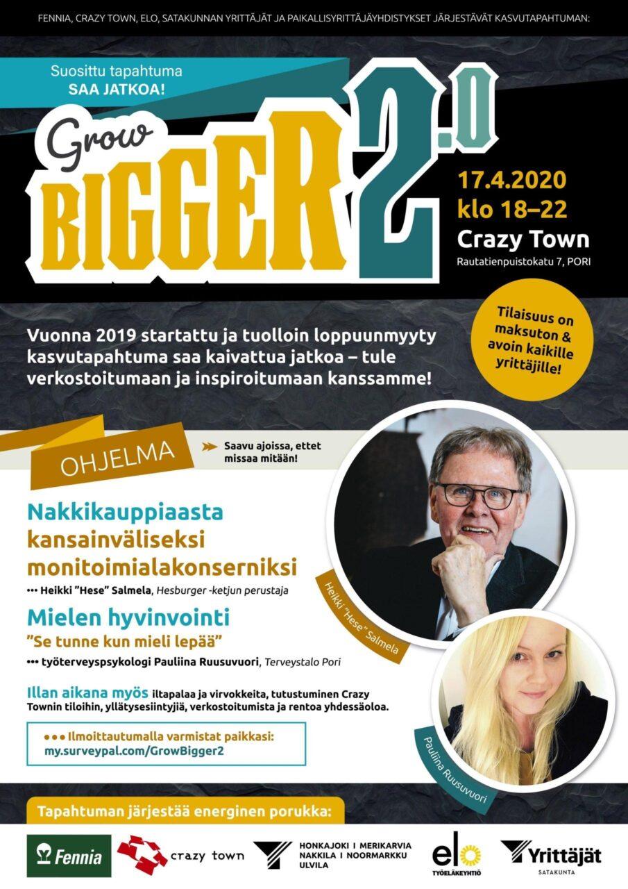 17.4.2020 Grow Bigger 2.0 (Pori) (Siirretään myöh. ajankohtaan)