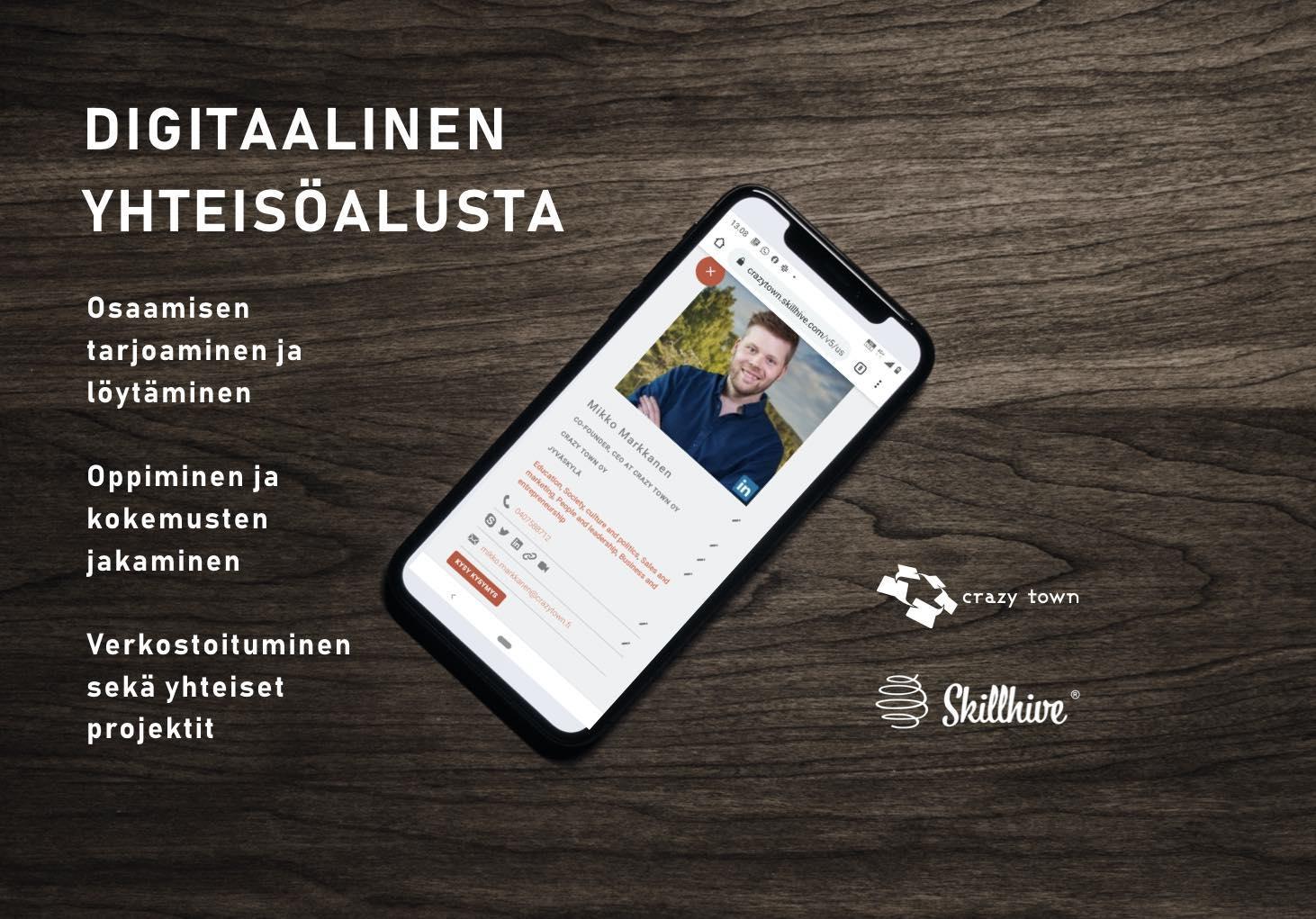 Crazy Townin digitaalinen yhteisöalusta käyttöön