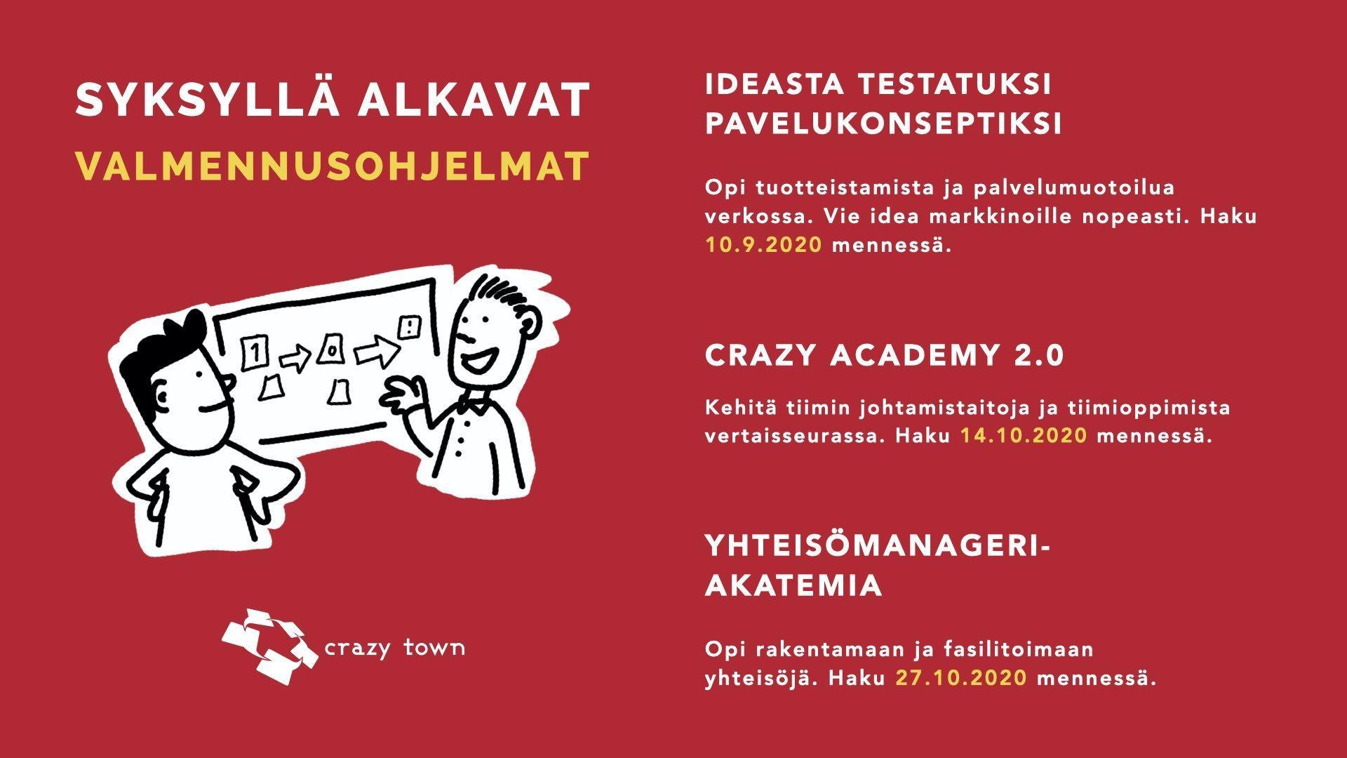 Päivitä osaamista syksyn 2020 valmennusohjelmissa