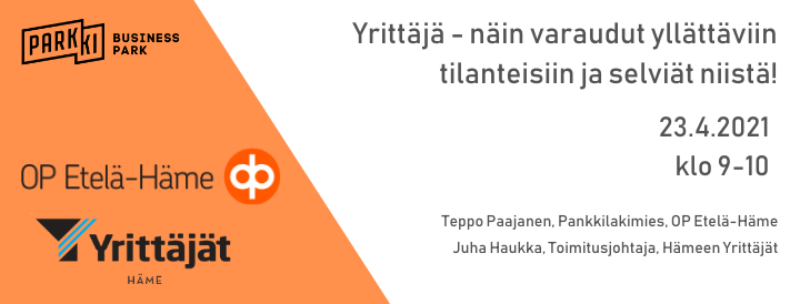 23.4.2021 Yrittäjä – näin varaudut yllättäviin tilanteisiin ja selviät niistä!