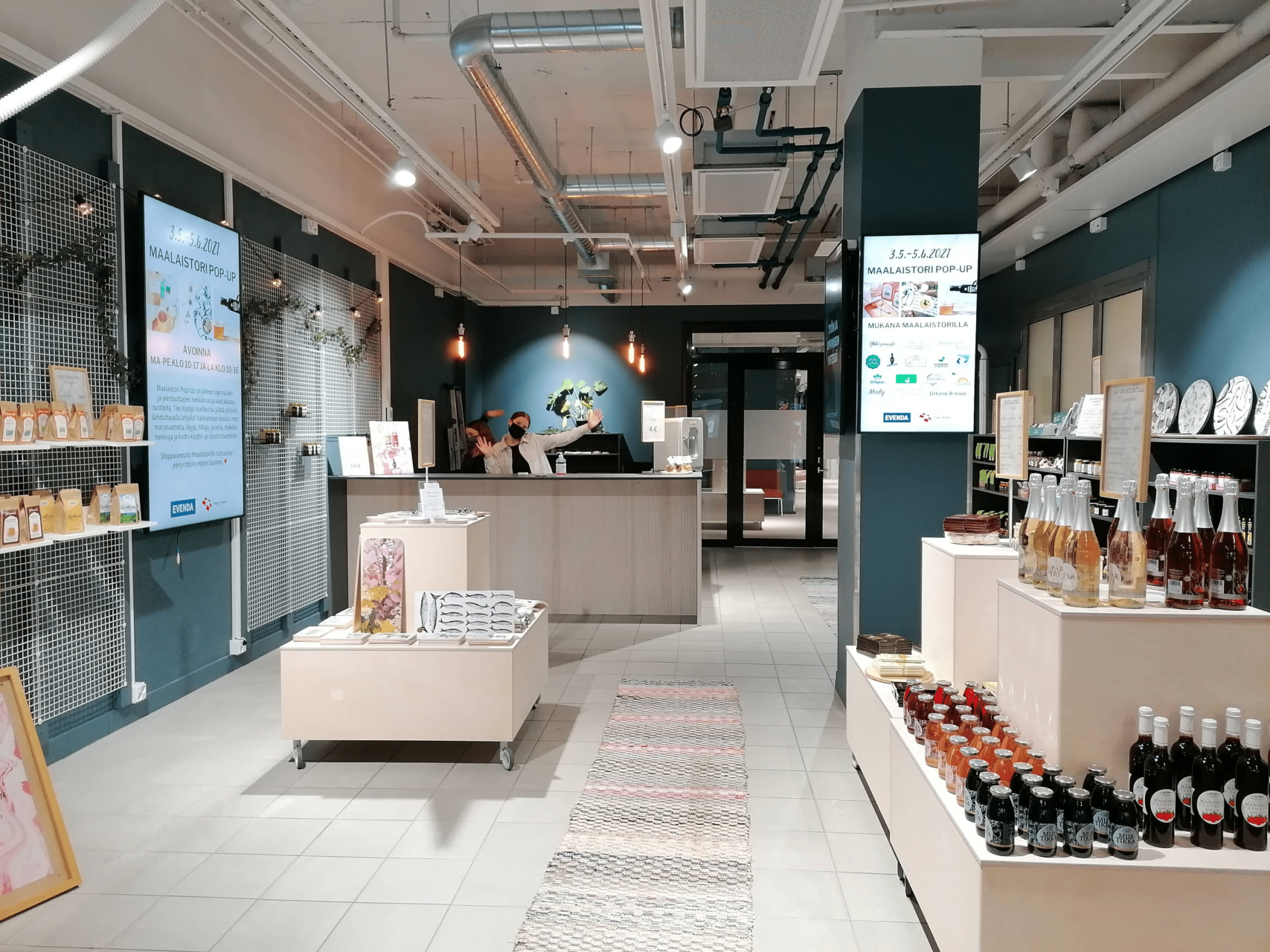 Maalaistori Pop-Up myymälä Jyväskylän Showroomissa